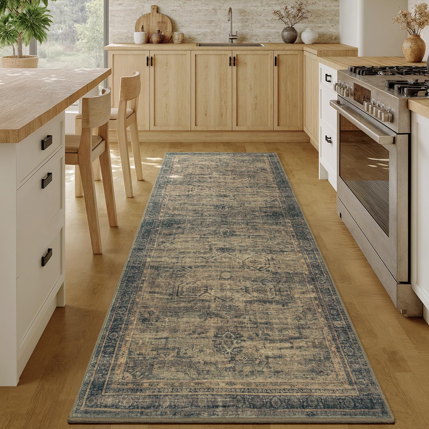 Vesper Collection · Brown Washable Area Rug
