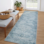 Vesper Collection · Blue Washable Area Rug