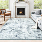 Speckle Collection · Blue Grey Washable Area Rug
