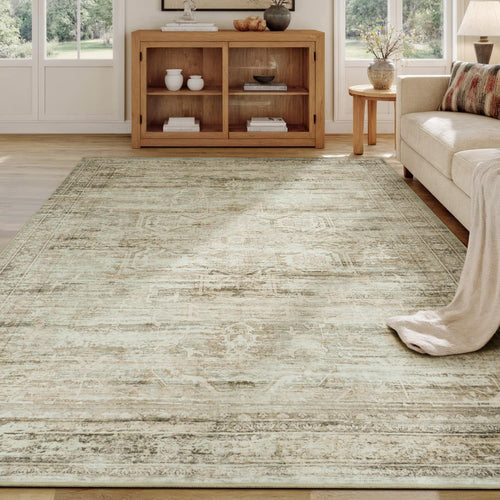 Vesper Collection · Beige Washable Area Rug