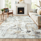 Speckle Collection · Brown Grey Washable Area Rug