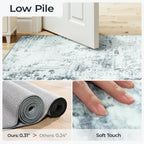 Speckle Collection · Blue Grey Washable Area Rug