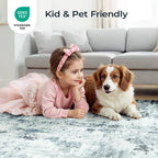 Speckle Collection · Blue Grey Washable Area Rug