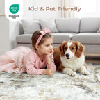 Speckle Collection · Brown Grey Washable Area Rug