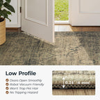 Vesper Collection · Brown Washable Area Rug