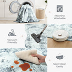 Speckle Collection · Blue Grey Washable Area Rug