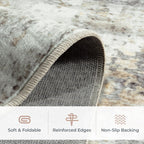 Speckle Collection · Brown Grey Washable Area Rug