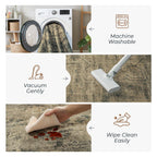 Vesper Collection · Brown Washable Area Rug