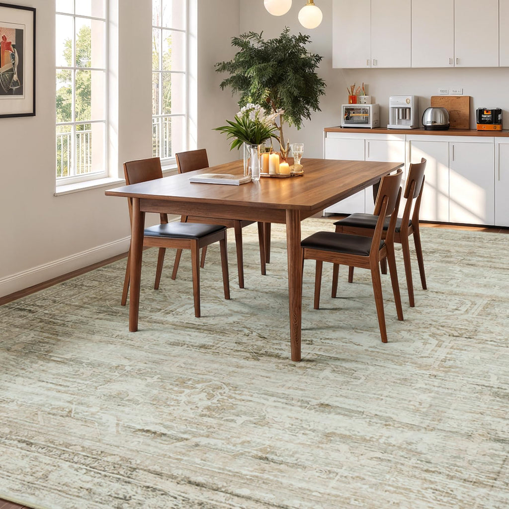Vesper Collection · Beige Washable Area Rug